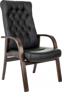 кресло д/посетителя Бюрократ T-9928Walnut-CF 