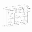 Фото - тумба Даллас 3-дв 3-ящ 